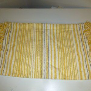 THROW PILLOW COVER 14" X 24" SAGAMORE STRIP FRAYED